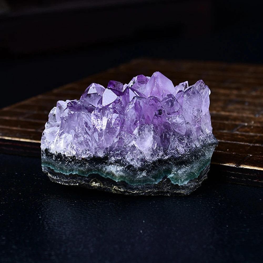 Natural amethyst ore degaussing anti-radiance energy stone meditative decorative healing ornament