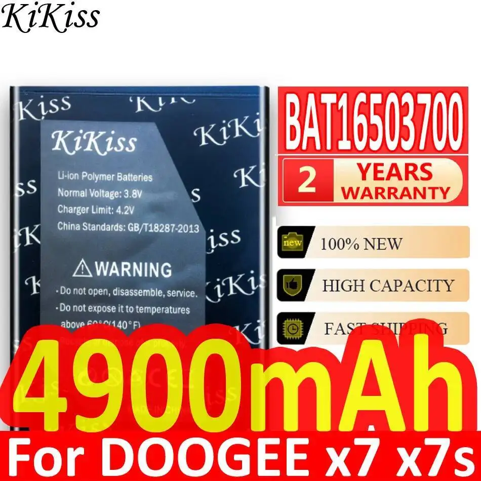 

4900Mah Mobile Phone Battery For Doogee X7 X7S Premium Replacement Environmentally Friendly BAT16503700