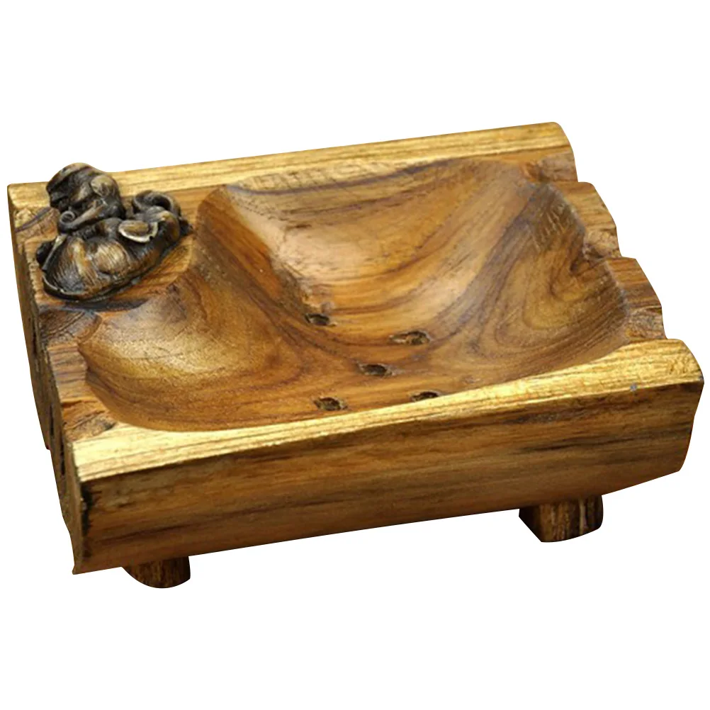 

Self Draining Soap Dish Rack Tray Wood Storage for Shower Bath Boards Wooden Handmade Portable Non Metal Home Daily Necessities