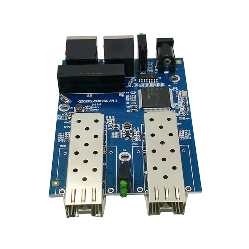 

Gigabit Ethernet Fiber Switch 2RJ45 UTP 2SFP Fiber Gigabit Fiber Optical Media Converter 2SC 2RJ45 Ethernet 10/100/1000M