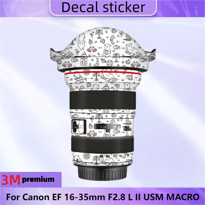 For Canon EF 16-35mm F2.8 L II USM MACRO Lens Sticker Protective Skin Decal Film Anti-Scratch Protector Coat EF16-35 F/2.8L