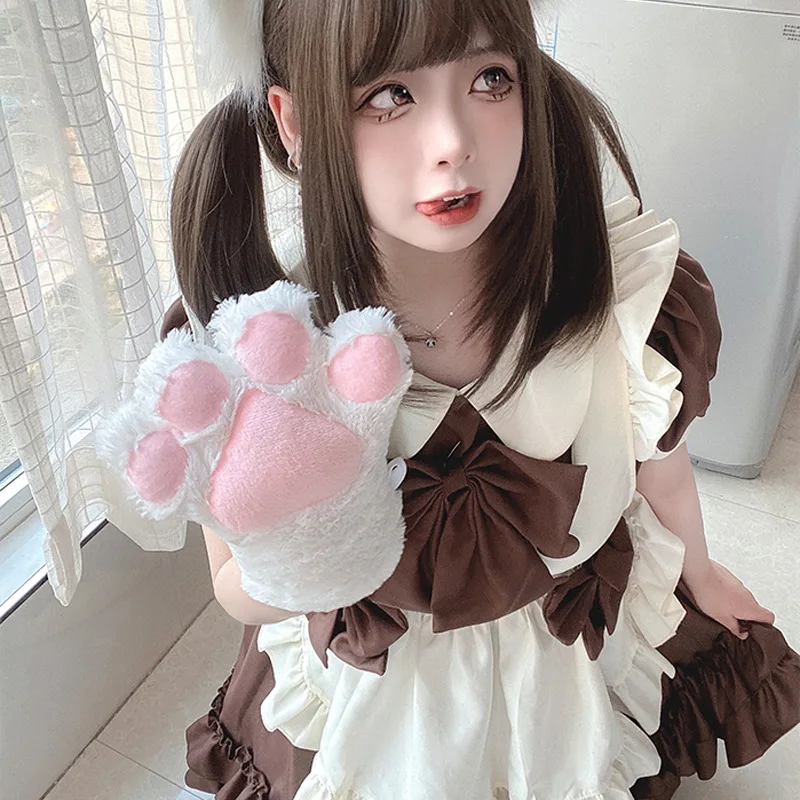 Nuovo giapponese Plus Size Fantasy Anime Cameriera Dress Costume Cosplay Sweet Girl Outfit Lolita Dress Jk Uniform Pink Cat Girl Kawaii