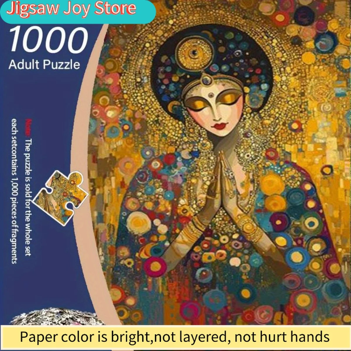 

Introducing a New Item: a Set of 1000 Art Puzzles Featuring Vibrant Circles with Golden Borders And Beautifully Designed Figur