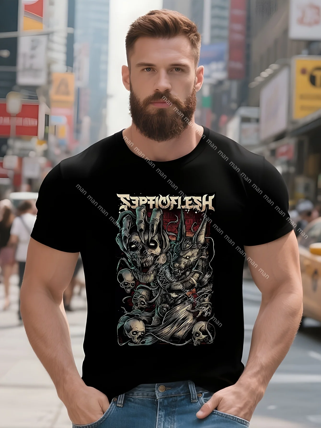 

Мужская модная футболка Heavy Metal Flesh футболка Harajuku хип-хоп уличные рубашки с галстуком большие летние топы # цвет: Черный, размер: XL
