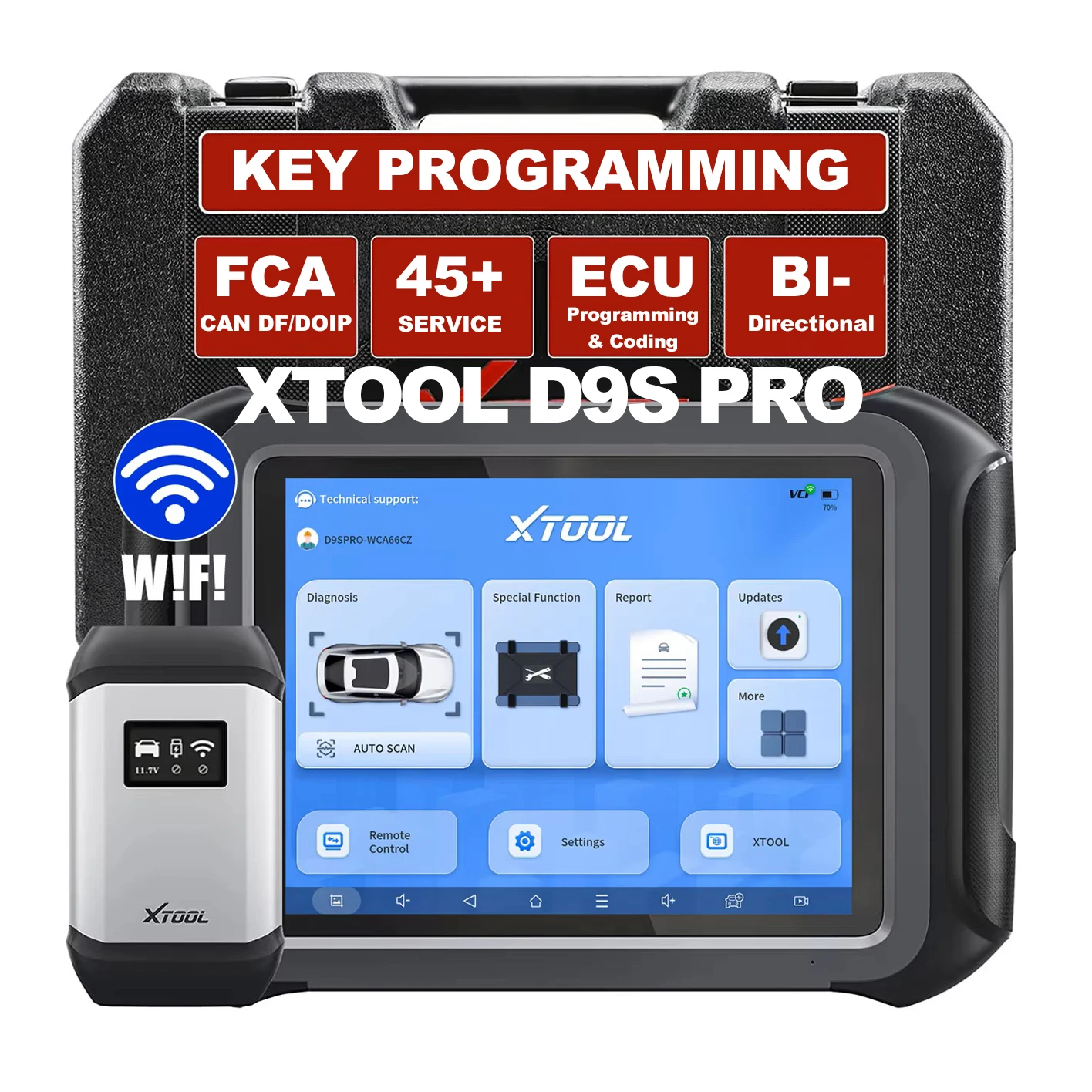 USA Warehouse XTOOL D9S Pro Car Key Programmer All Keys Lost Automotive Immobilizer Pin Code Reader Locksmith Tools Equipment