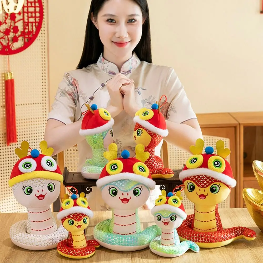 Big Eyes Snake Year Plush Toy Chinese Style Good Luck Wealth Snake Year Mascot Toy Soft The God of Wealth