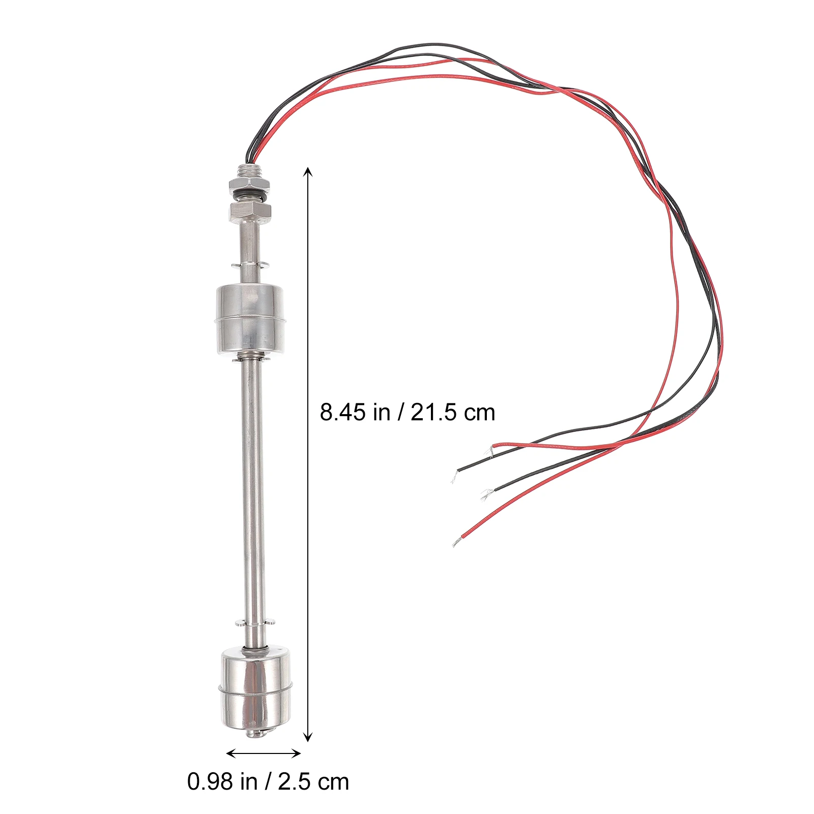 

Tank Water Level Indicator Switch Floating for Fish Silver Stainless Steel Sensors