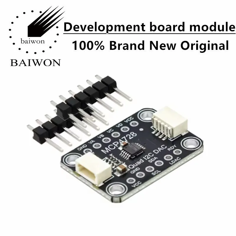 MCP4728 quad DAC output with EEPROM module compatible with STEMMA