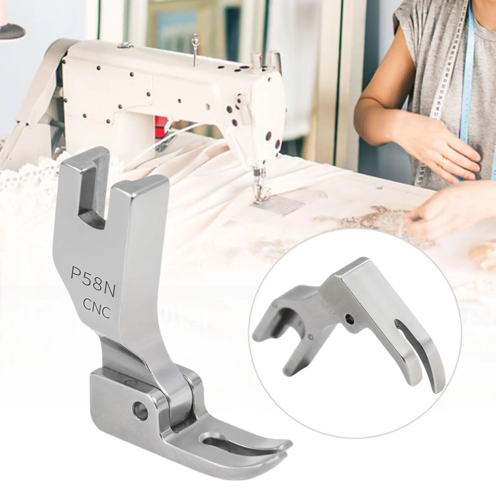 

Professional P58N Presser Foot Steel Sewing Machine Feet for Industrial High Speed Machines Replacement Accessories