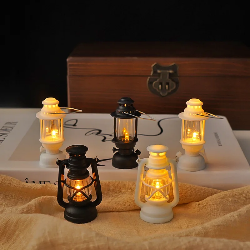 New 6CM Miniature Retro Simulation LED Horse Light Festival Decoration Outdoor Scene Creating Atmosphere Decorative Ornament