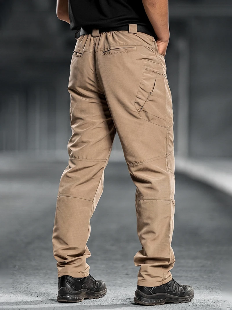 Neue taktische Cargohose für Herren, reißfeste und abriebfeste Hose mit vielen Taschen, gerader Schnitt, Arbeitshose, Outdoor-Hose für Wanderungen und Trekking. – Detail 9