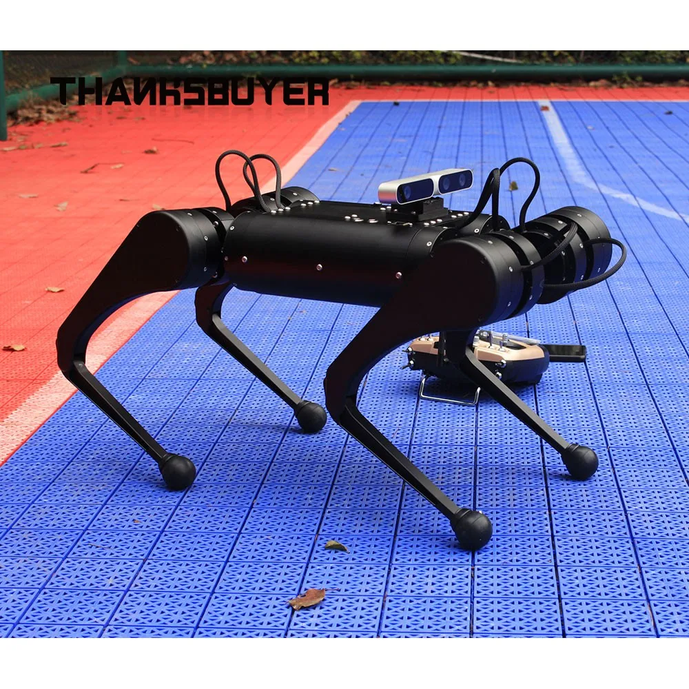 Perro robot cuadrúpedo biónico 12DOF, código abierto, versión básica del robot MIT AI para programación de educación STEM