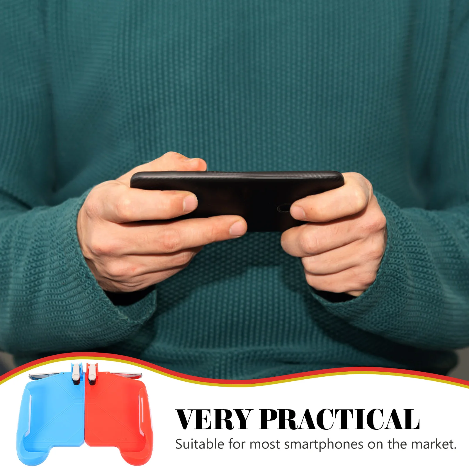 

1Pcs Mobile Game Controller Trigger Phone Gamepad Trigger Portable Easy Install Improve Game Scores Phone Gamepad Fan