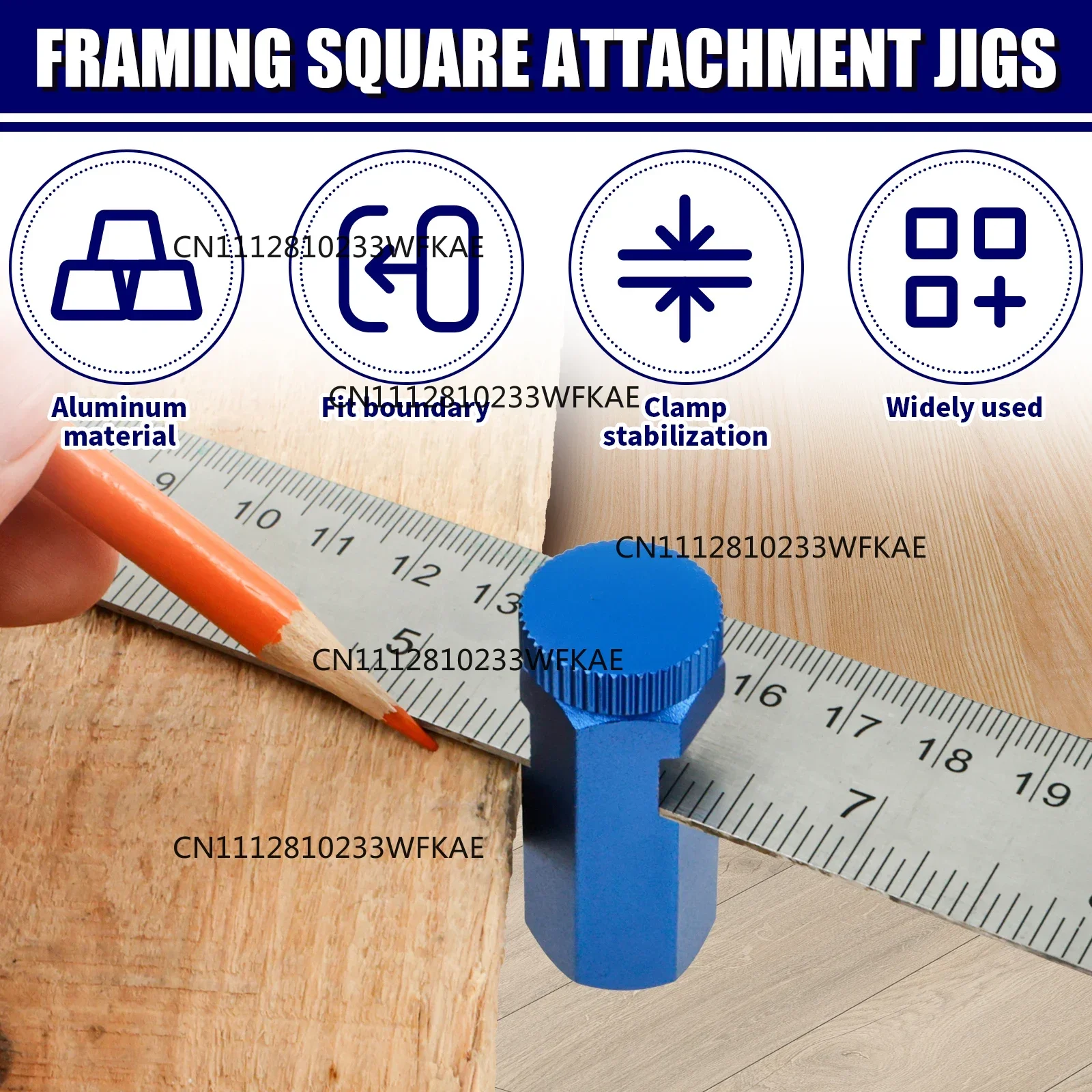 2pcsFraming Square Tall Stair Gauges Aluminum Auxiliary Clamp for Accurate Cuts Stringer Layout Carabiner Stair Guage Knobs Tool