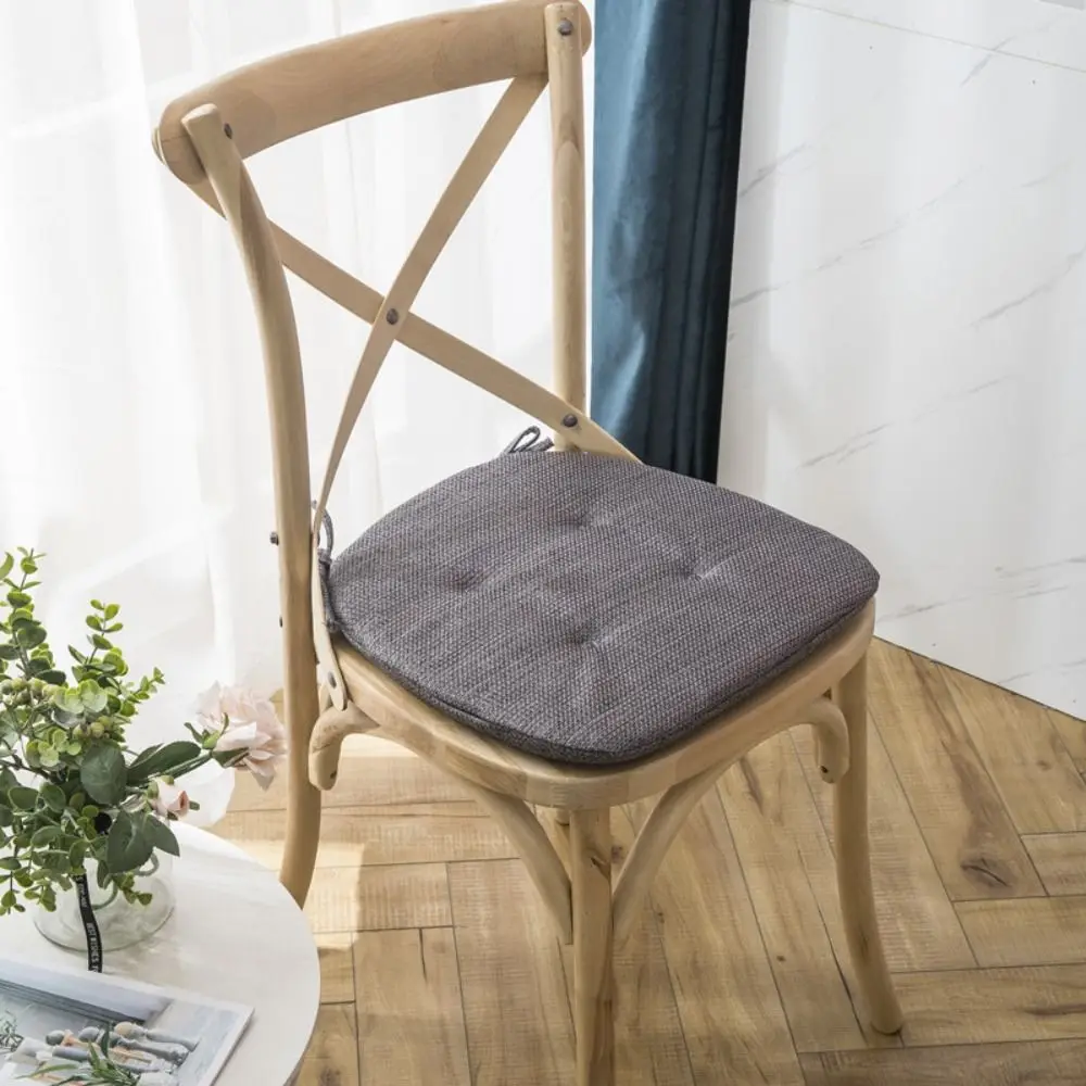 Fashion Anti-slip Linen Chair Cushion Household Sponge MultiColor Dining Room Chair Cushions for Pallets Outdoor Garden Cushions