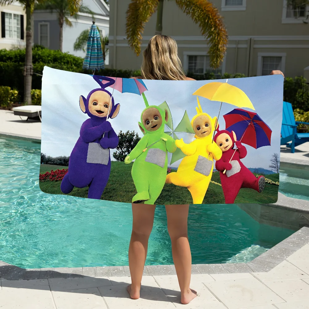 

Cute Cartoon T-Teletubby Towel Soft Pool Gift For Travel Gym Sauna Travel Spa Shower Camping Quick Dry Sports Beach Towels