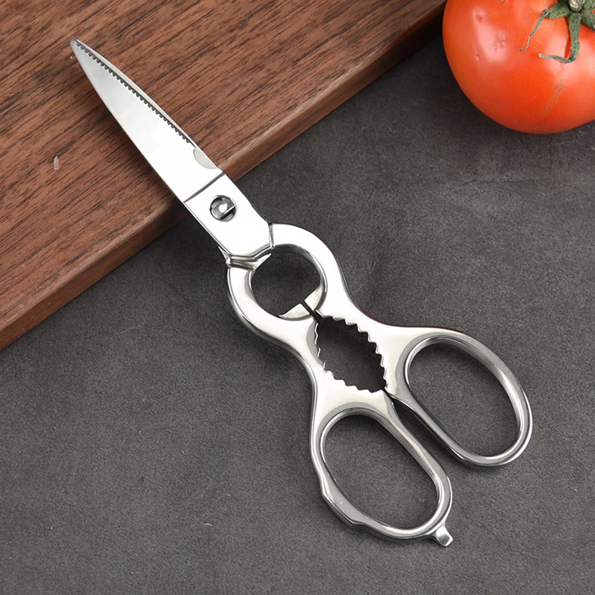 WILDMOK Stainless Steel Kitchen Scissors, Multi-Functional Sharp Food Shears for Chicken Poultry Meat Herbs Vegetable Cooking