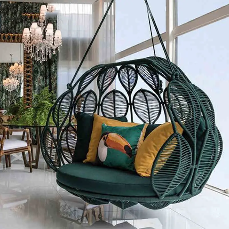 Indoor swing  chair, bedroom girl hammock, cradle rattan chair