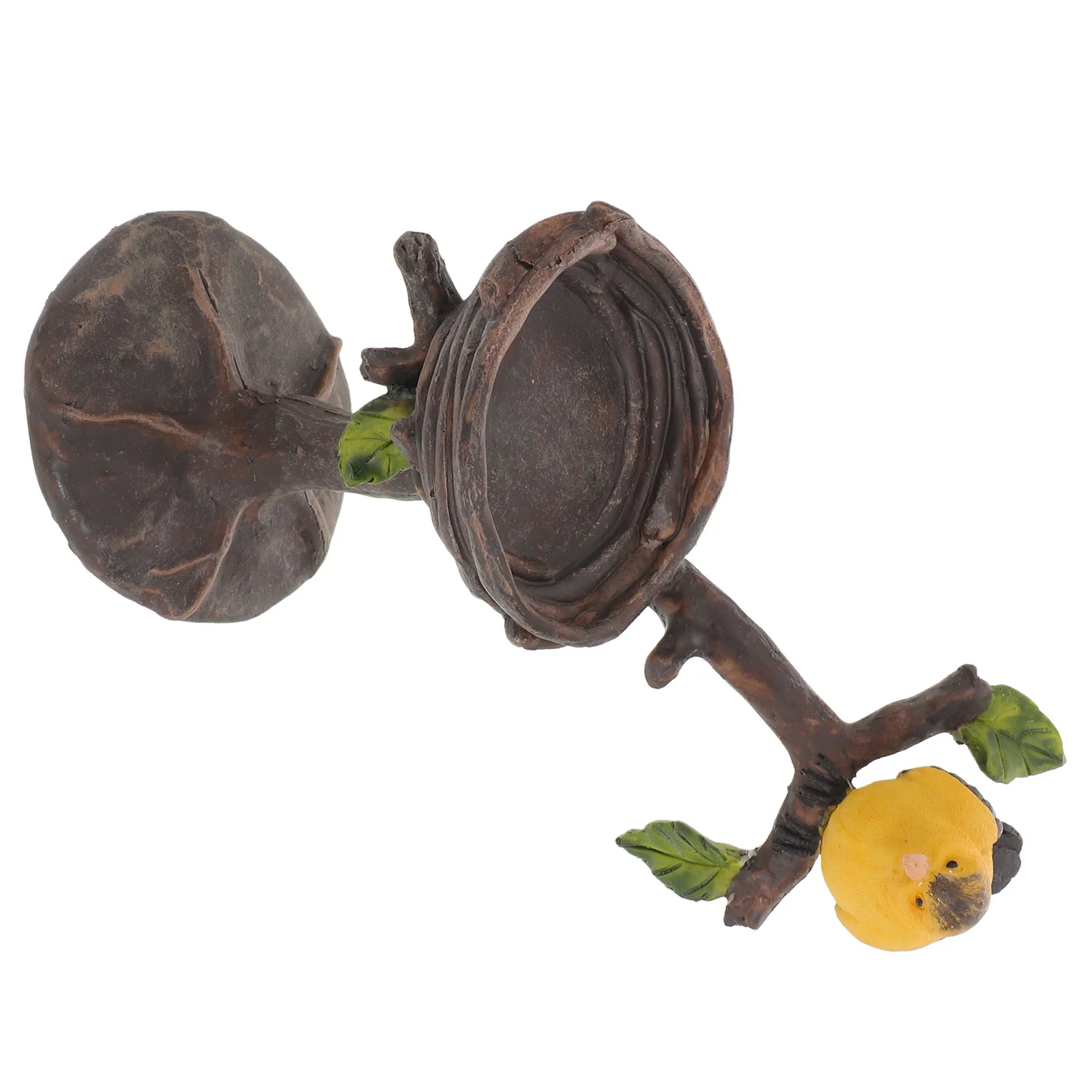 

Vintage Branch Design Resin Bird Holder Dark Brown Tealight Stand Tabletop Decoration Birds Nest Decor