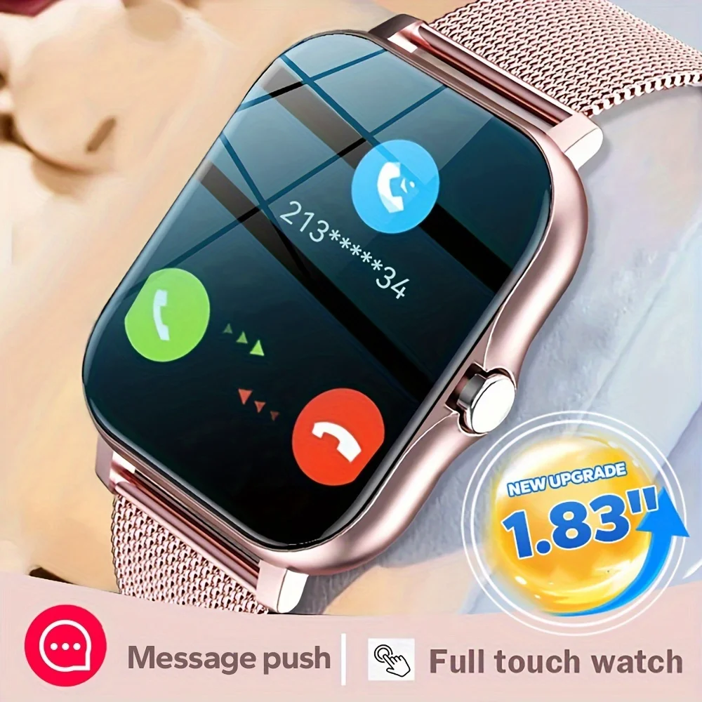 New Smart Watch 1.83 Inch Wireless Call/Reception Long Sitting Reminder Suitable For Multiple Phones Men&Women Gifts For Men&Wom