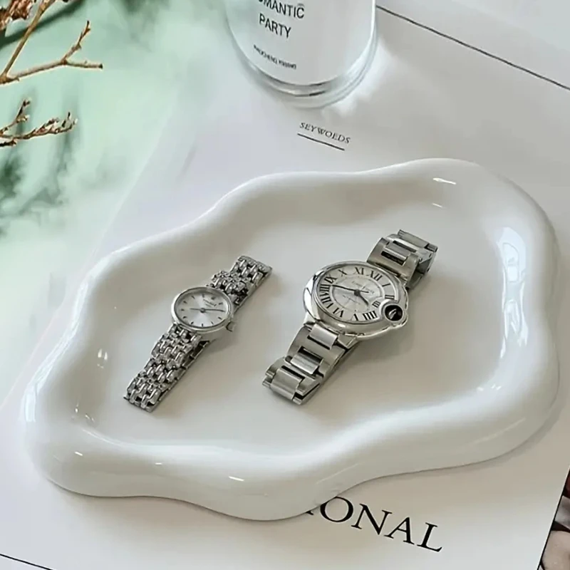 1 قطعة بسيطة أنيقة سحابة مجوهرات صينية تخزين مجوهرات أقراط عرض سطح المكتب الحلي هدايا للأصدقاء