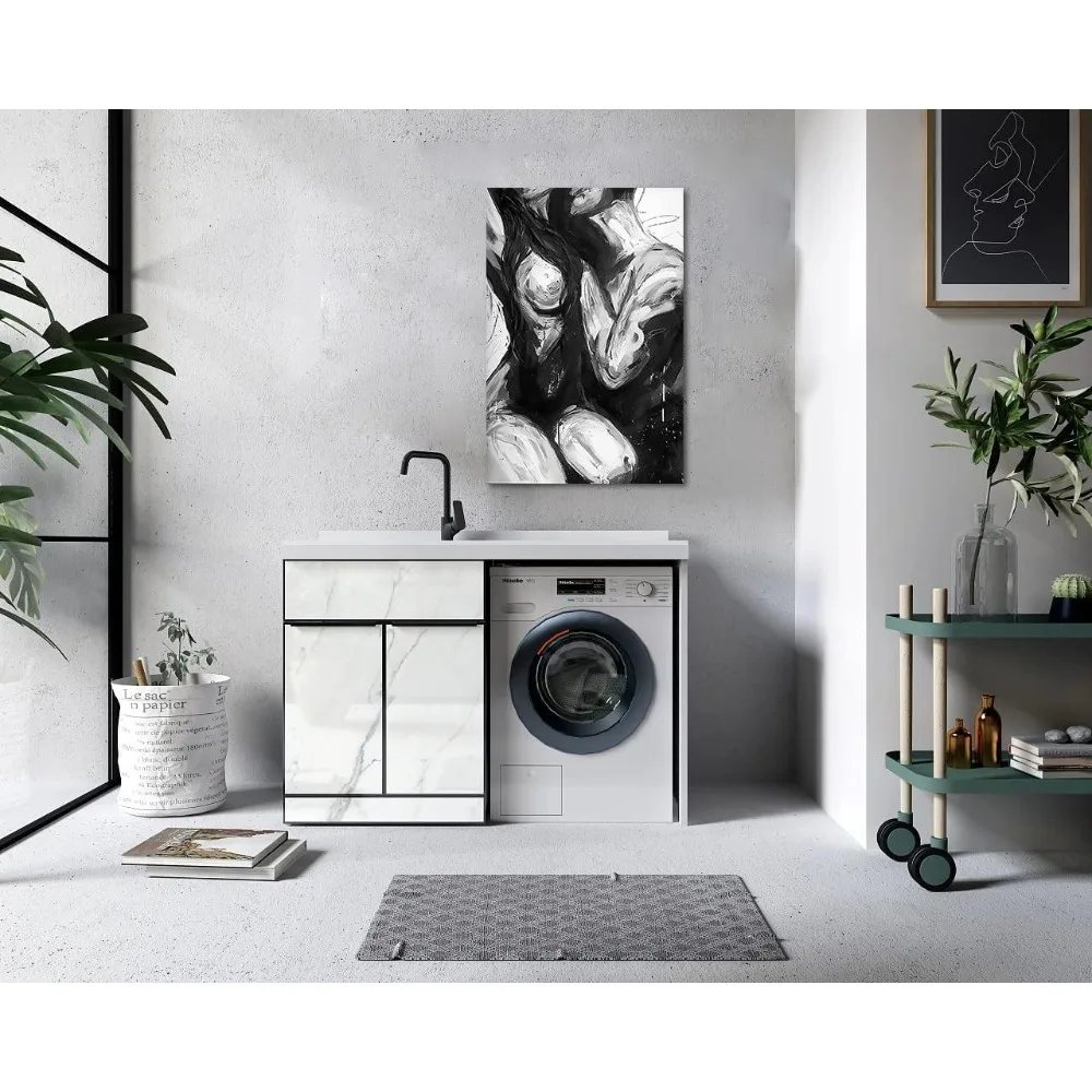 مجردة امرأة عارية ورجل قماش جدار الفن مؤطرة مثير موضوع اللوحة لغرفة النوم ديكور المنزل بار الفندق #3