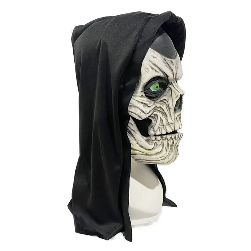 Schädelmaske Gruselige Einäugige Skelett-Geistergesichts-Maske Unheimliche Vollkopf-Latex-Dämonenmaske Realistische Halloween-Cosplay-Requisiten – Detail 5