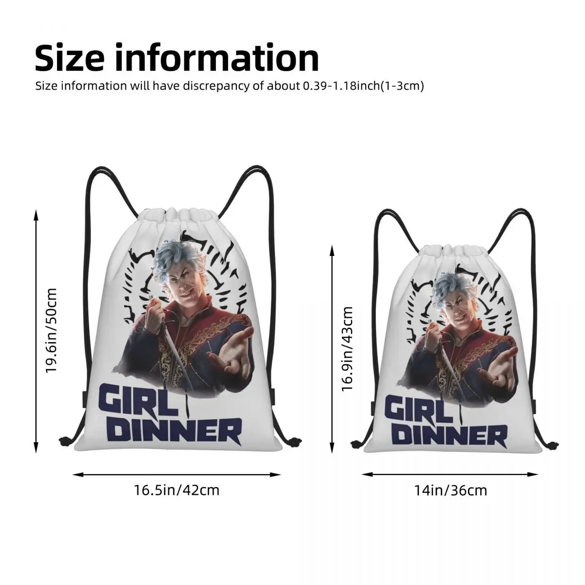 Astarion Girl Dinner Drawstring Bags Sports Backpack Gym Sackpack Baldurs Gate BG3 String Bag for Exercise