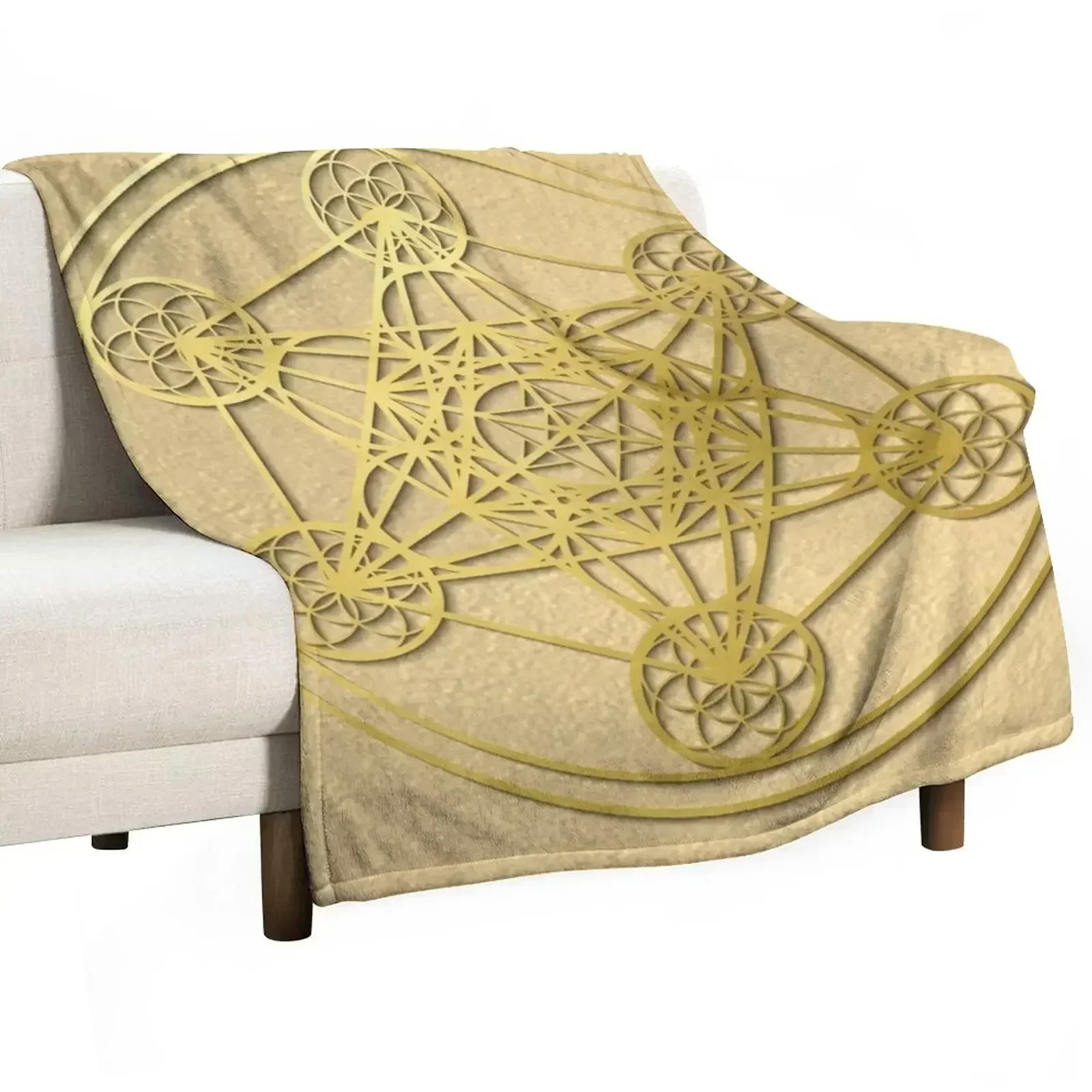 Metatron Cube sacred geometry mandala healing protection amulet Throw Blanket Softest Hair Bed covers Nap Sofa Throw Blankets