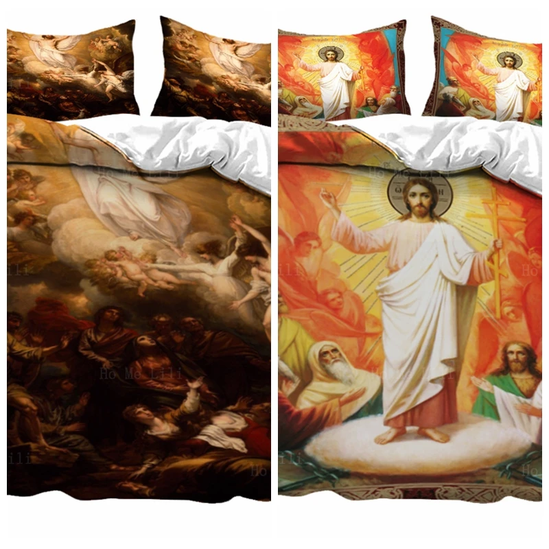 

Jesus Ascension Resurrection Of Christ Religion Glory Orthodox Christian Icon Duvet Cover Set By Ho Me Lili Bedding Decor