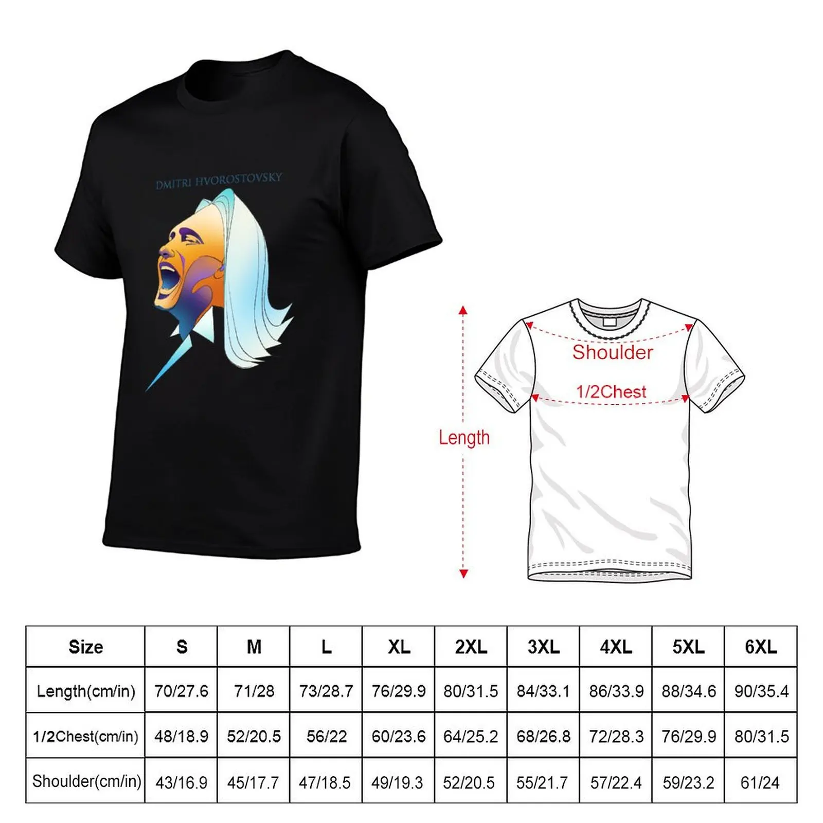 Caricature of Dmitri Hvorostovsky T-Shirt summer top tops Blouse blue archive men t shirt