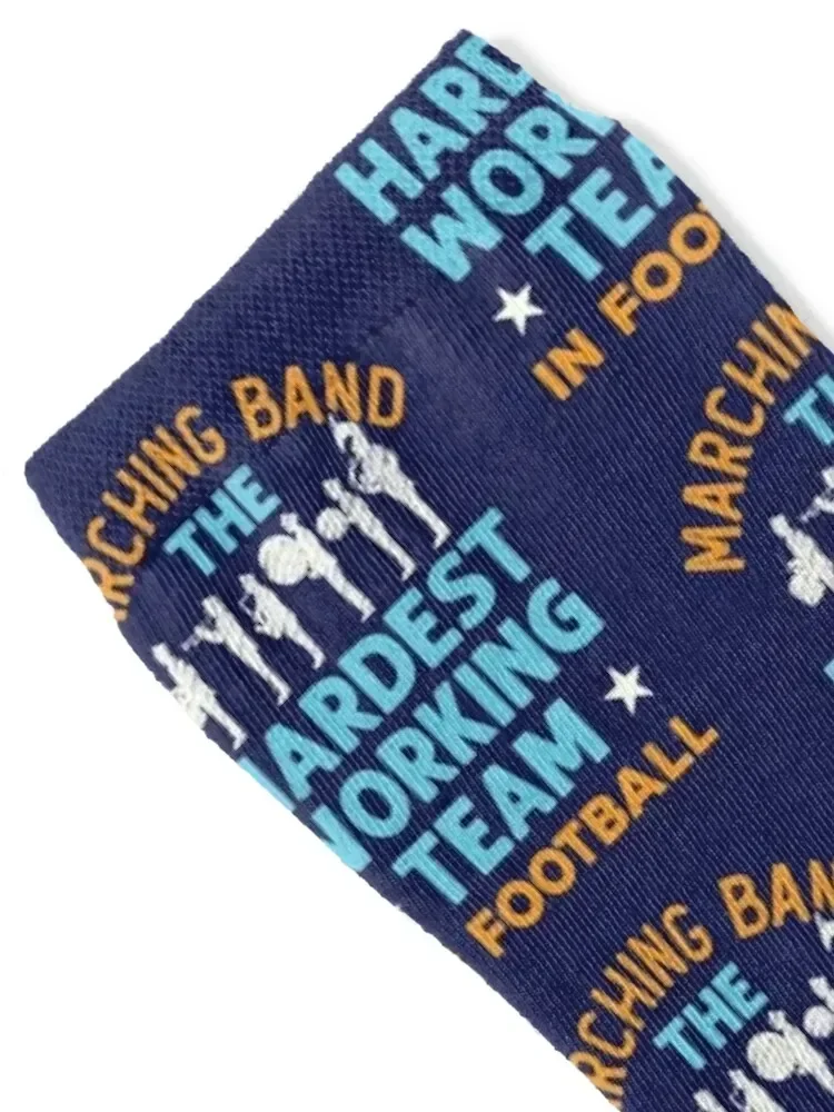 Marching Band the Hardest Working Team in Football Socks new year designer brand Girl'S Socks Men's