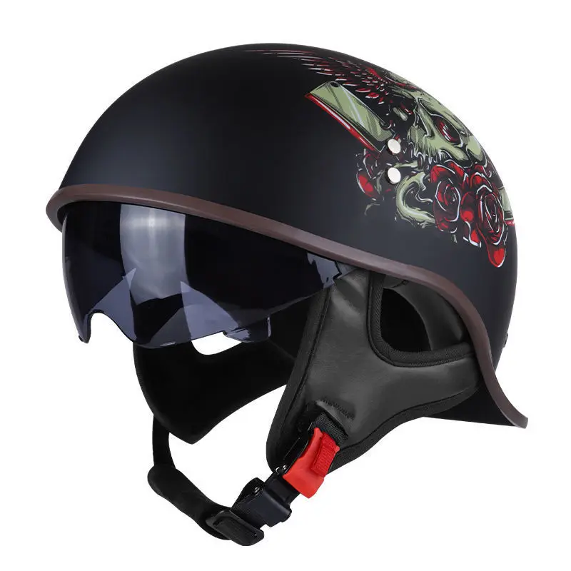 

Helmet Motor Retro Motorcycle Helmet Moto Helmet Scooter Vintage Half Face Biker Motorbike Crash Moto Helmet Casco Moto