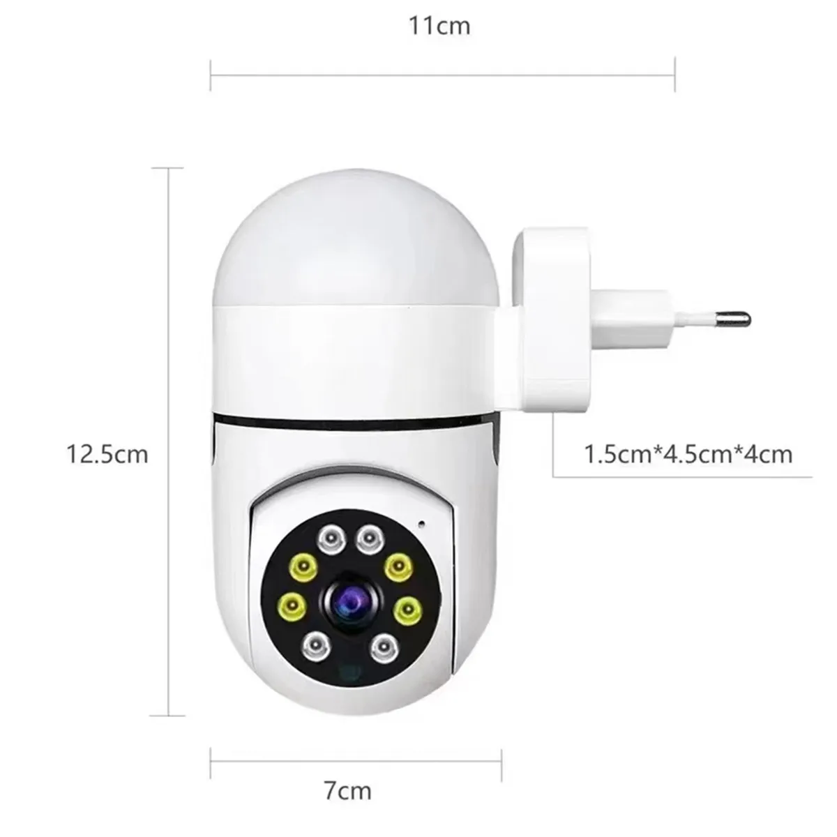 2MP 1080P V380 APP Wall Lamp Street IP Camera Full Color Night Vision Floodlight Home Security CCTV Monitor