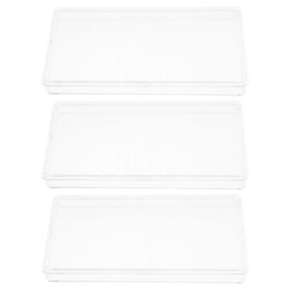 

3Pcs Paper Money Holders Plastic Storage Box Clear Currency Case Large Capacity Clear Banknote Protector Holder Can Hold 100