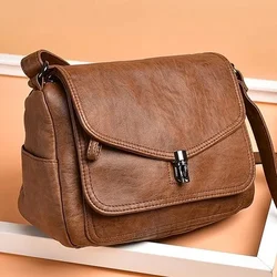 Vintage Soft Leather Women Shoulder Bags Luxury Handbags Women Bags Designer Small Crossbody Bags for Women 2024 Messenger Bag