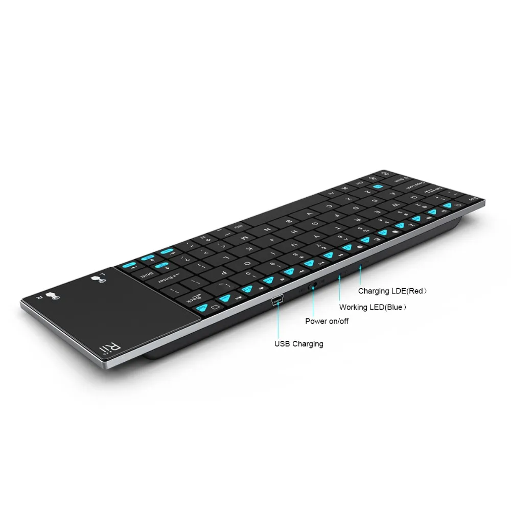 RII Mini k12+ Mini Keyboard Russian/Spanish/English Keyboard Wireless With Touchpad for Windows, Android TV BOX