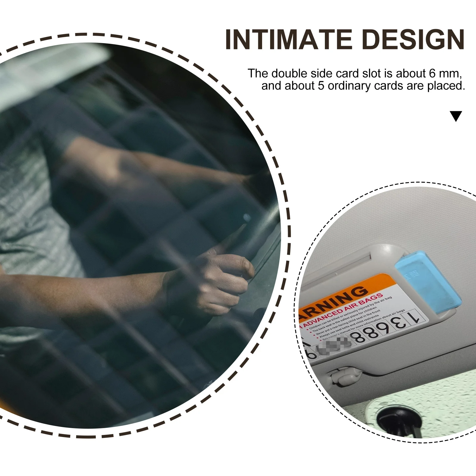 

2 Pcs Car Visor Cards Holder Parking Auto Sun Mount Clip Interior Accessories Organizer