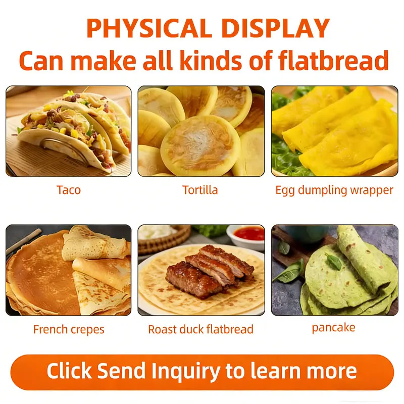 CE Certificate Tortilla Chapati Making Machine Wonton Dumpling Skin Wrapper Making Machine Fully Automatic Roti Maker Machine