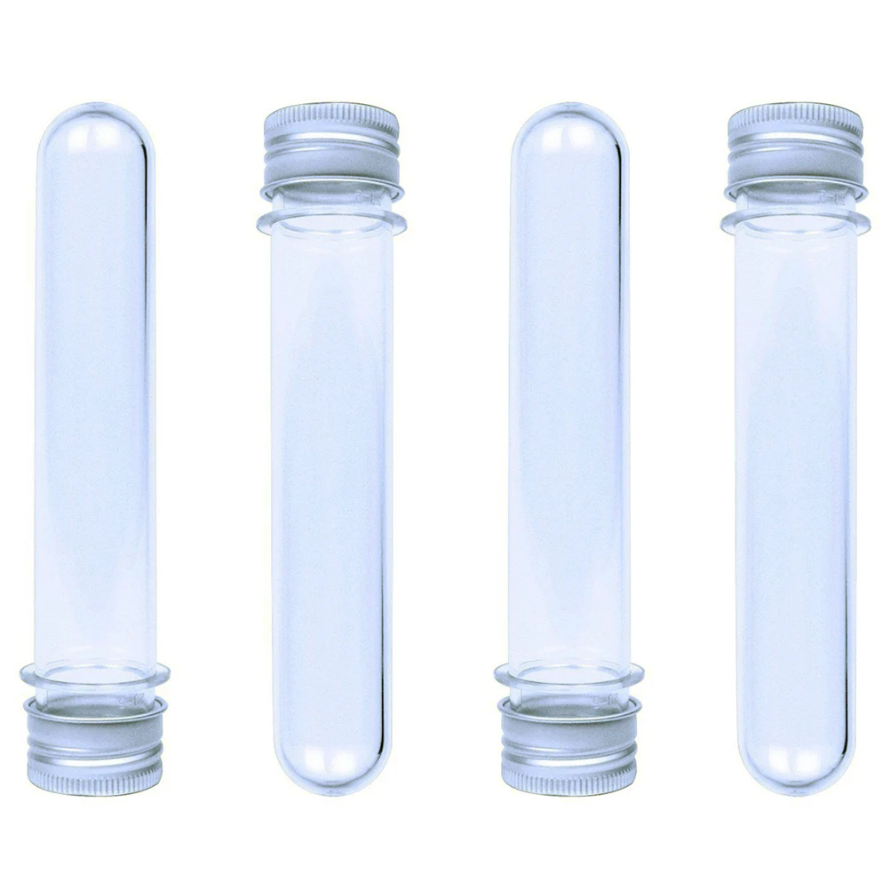 24Pcs Transparent Mask Bottles 40ml Pet Tubes for Bath Salt Skincare Lotion Cream Travel Pet Tube Plastic Test Tube