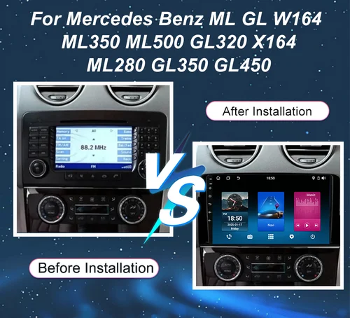 Imagen 2 del producto Android del coche para Mercedes Benz ML GL W164 ML350 ML500 GL320 X164 ML280 GL350 GL450 Auto Radio estéreo reproductor Multimedia GPS Carplay