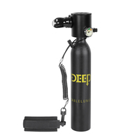 DIDEEP 0.5L Mini Diving Set with Breather/Relief Valve//Strap/Diving Goggles Oxygen Diving Set