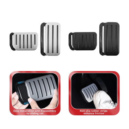 Imagen 2 del producto Para Tesla Model Y Juniper 2025-2020 lanzamiento modelo 3 2017-2024 Pedal de freno acelerador de tierras altas cubierta antideslizante para reposapiés