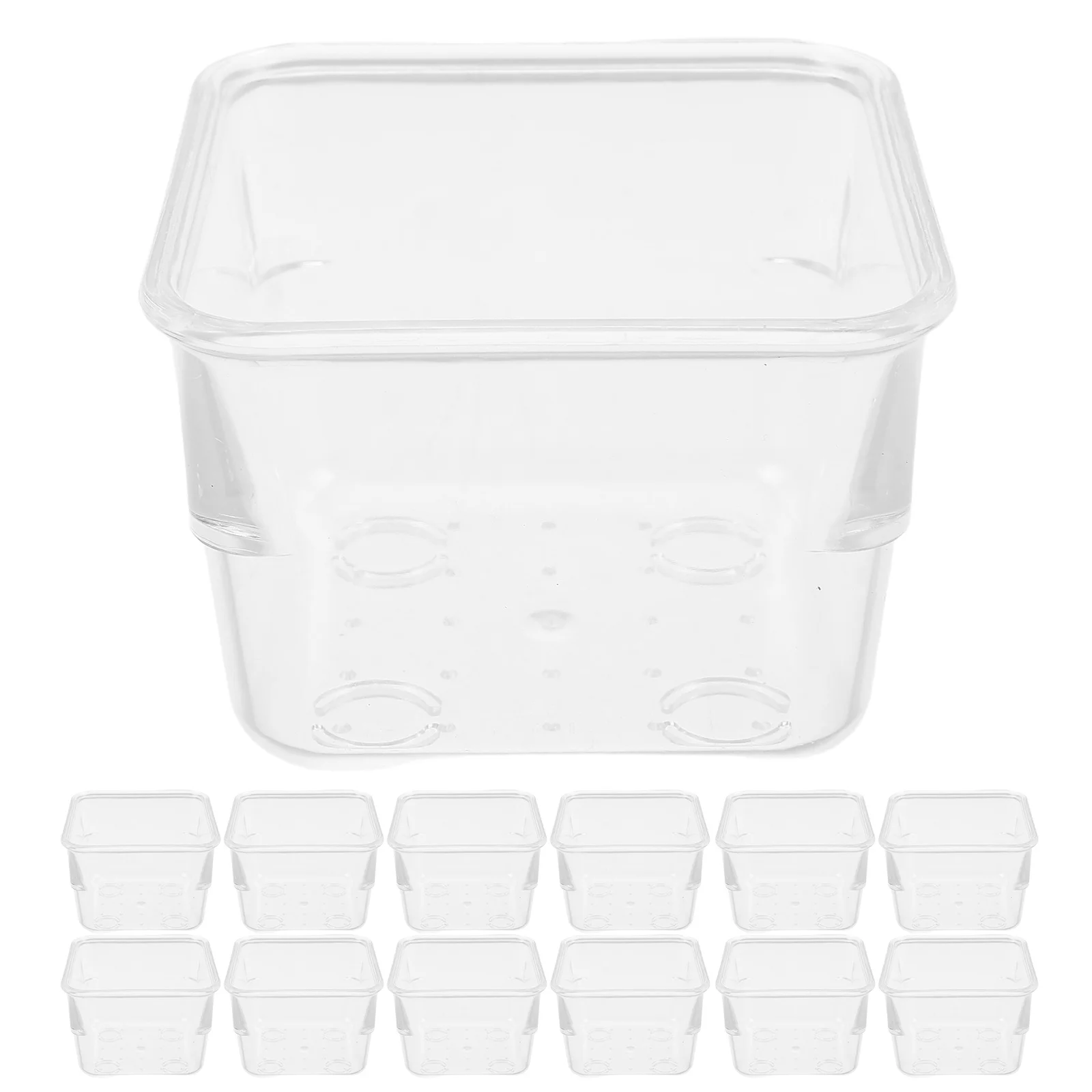 24 Stück durchsichtige Schubladen-Organizer aus Kunststoff, stapelbare Make-up-Aufbewahrungsboxen für kleine Gegenstände, Kosmetik-Zubehör, durchsichtige Kunststoff-Schubladen