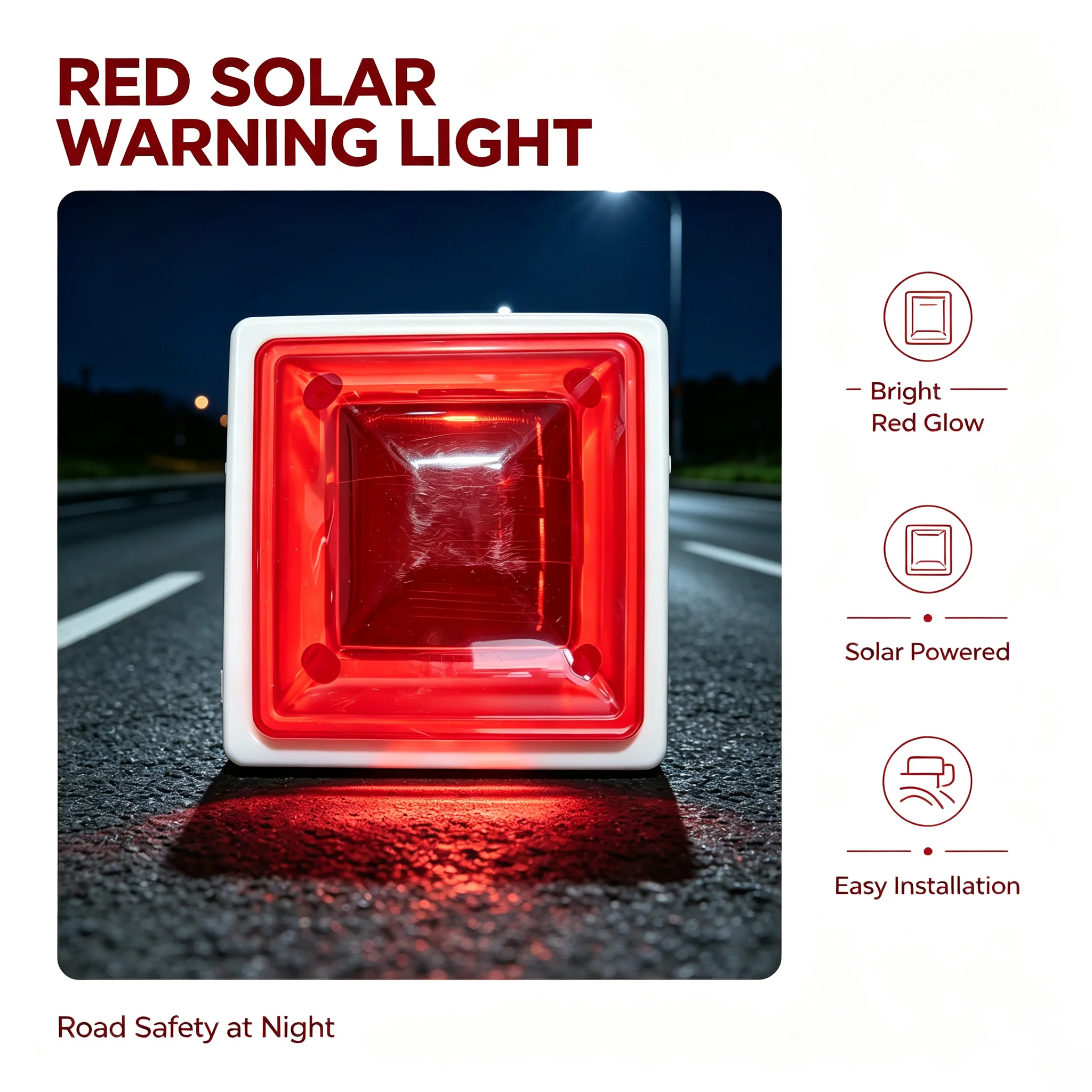 Warning LED Lamp Strobe Solar Lamp  Solar Warning Lamp Chip Control Bridge Night Driving Safety Light Traffic Caution Light