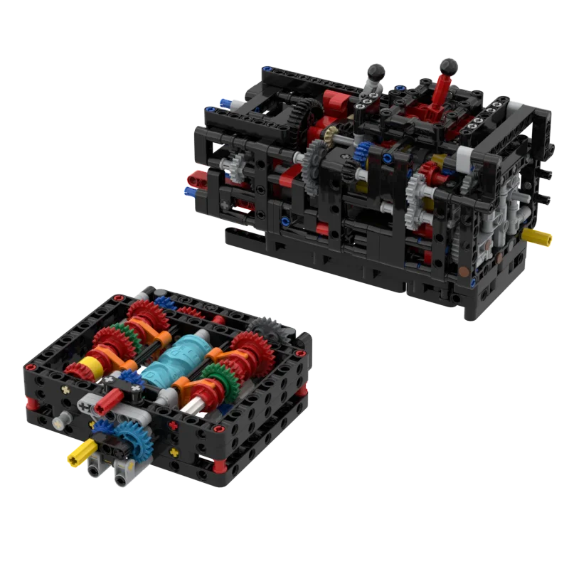 

Коробка передач с реверсом, 6-скоростная, T-310, модифицированная, MOC, конструктор, игрушка для самостоятельной сборки (набор деталей + электронное руководство)