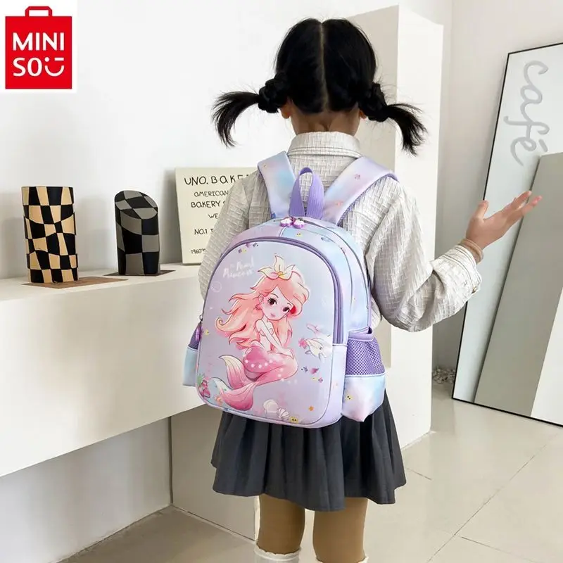 

MINISO Disney Cartoon Mermaid Load Reduction Protection Spine Sweet Large Capacity Children's Backpack