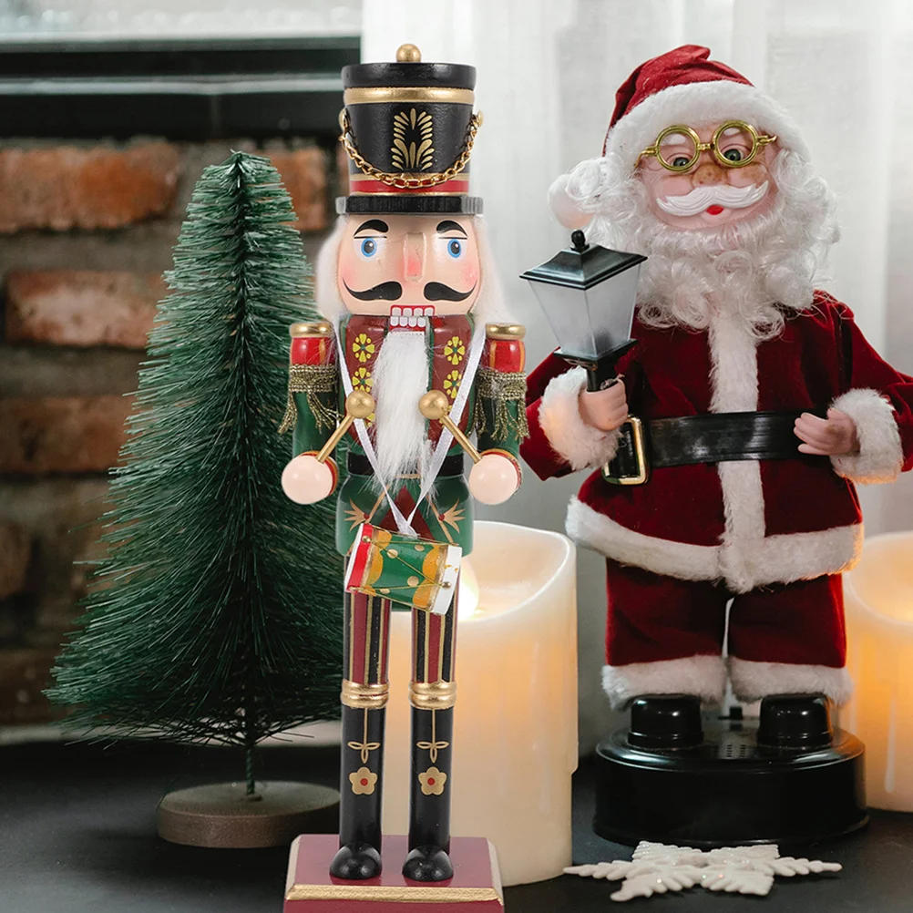 

2pcs Wooden Decor Xmas Ornament Christmas Desktop Xmas Ornaments Decoration Natural Wood Craft Holiday Party Gift