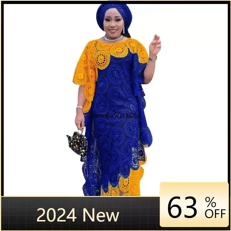 African Dresses for Women Spring Autumn African Women O-neck Polyester Long Dress Dashiki African Clothes Women