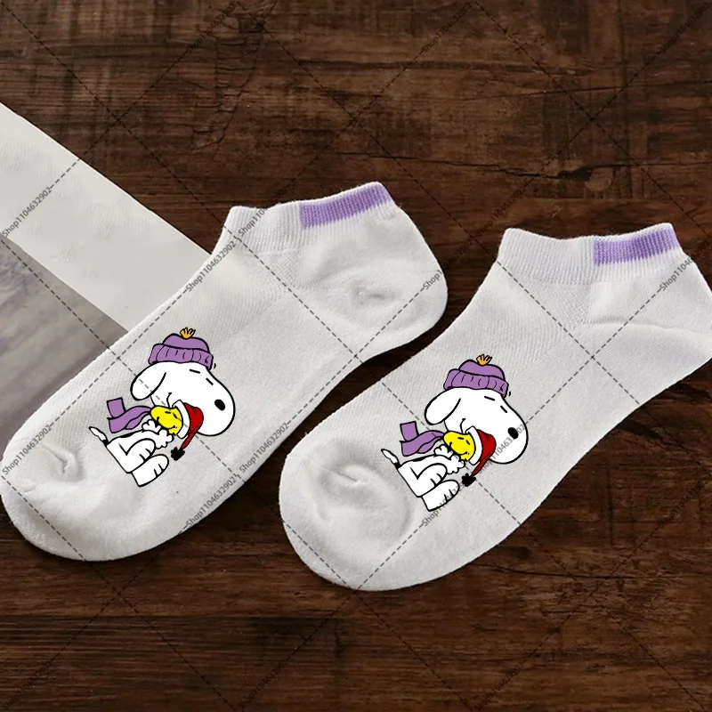 Snoopys Damen Herren Niedliche Bootssocken Unisex Anime Cartoon Charakter Muster Bedruckt Bequeme Atmungsaktive Socken Geburtstagsgeschenke – Detail 4
